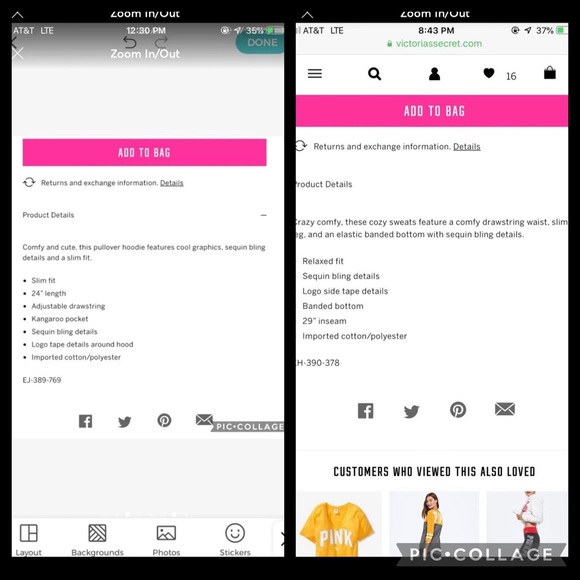 Vs pink sequin bling cozy pullover bling classic pant rare last set - Picture 14 of 15